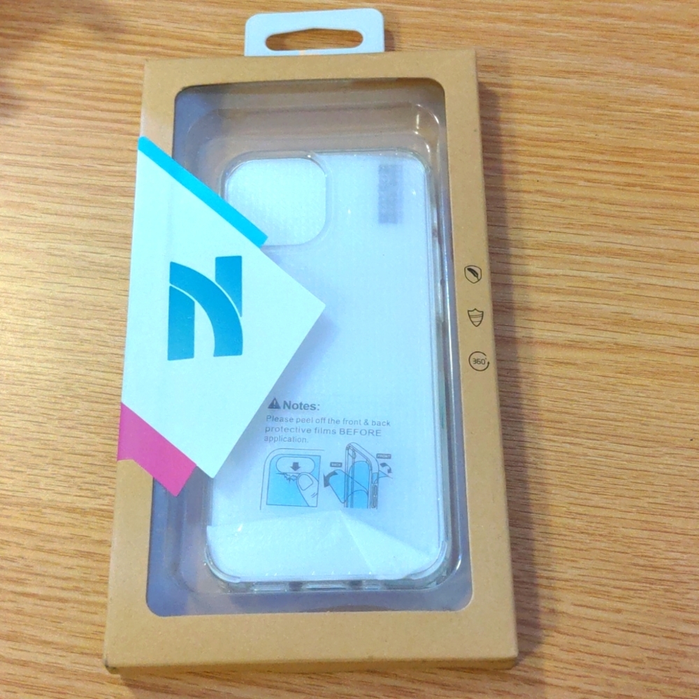 Clear Iphone 13 Mini case w/ screen tampered glass protector